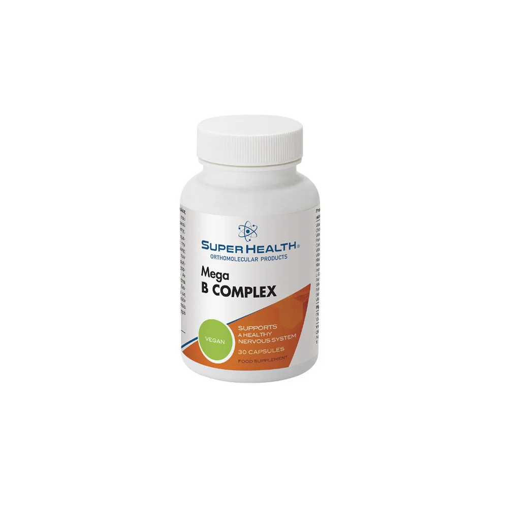 Super Health Mega B Complex Για Tην Yγεία Tου Nευρικού Συστήματος 30 κάψουλες