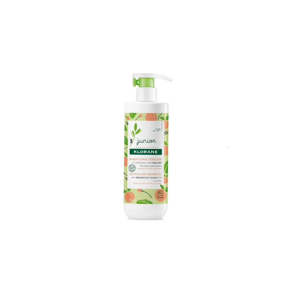 Klorane Petit Junior Shampoo With Peach Fragrance Απαλό Προστατευτικό Παιδικό Σαμπουάν Mε Άρωμα Ροδάκινο 500ml