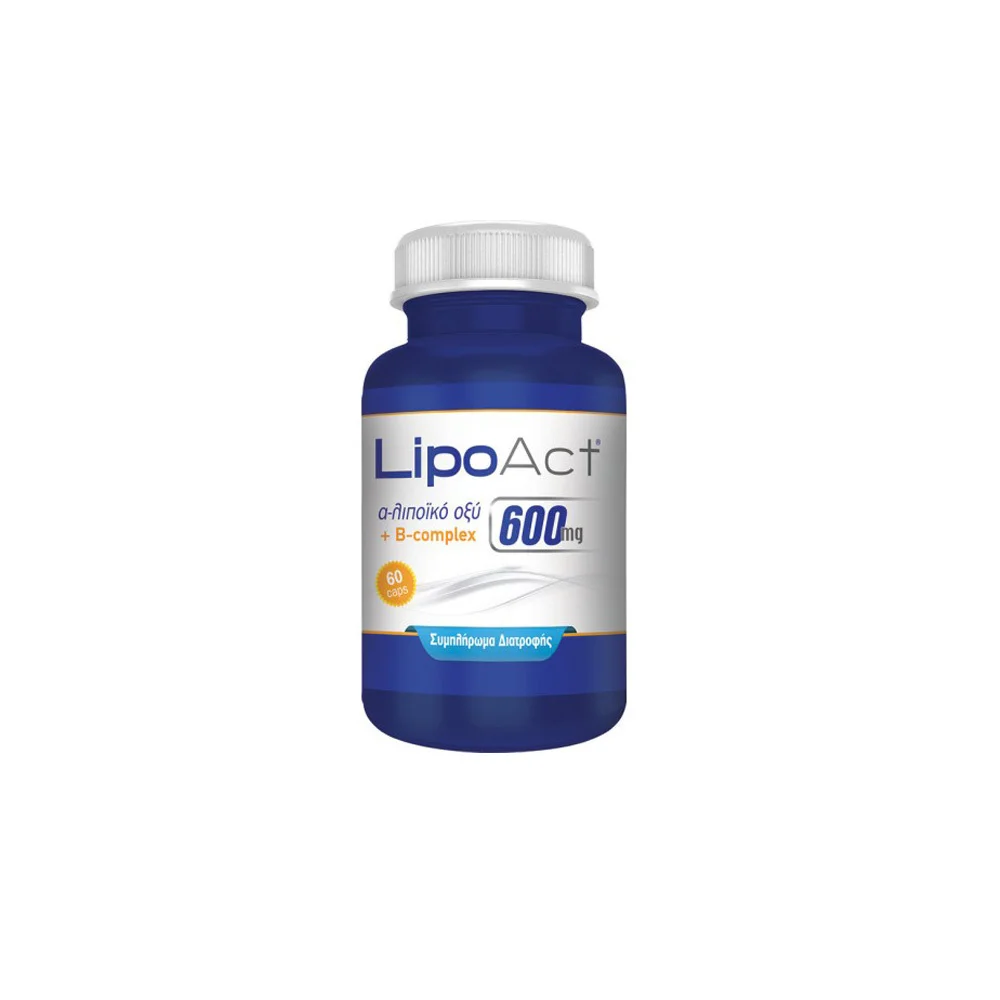 MaxiHeal LipoAct Alpha Lipoic Acid & B-Complex Άλφα Λιποϊκο Οξυ Ισχυρό Αντιοξειδωτικό 60 κάψουλες