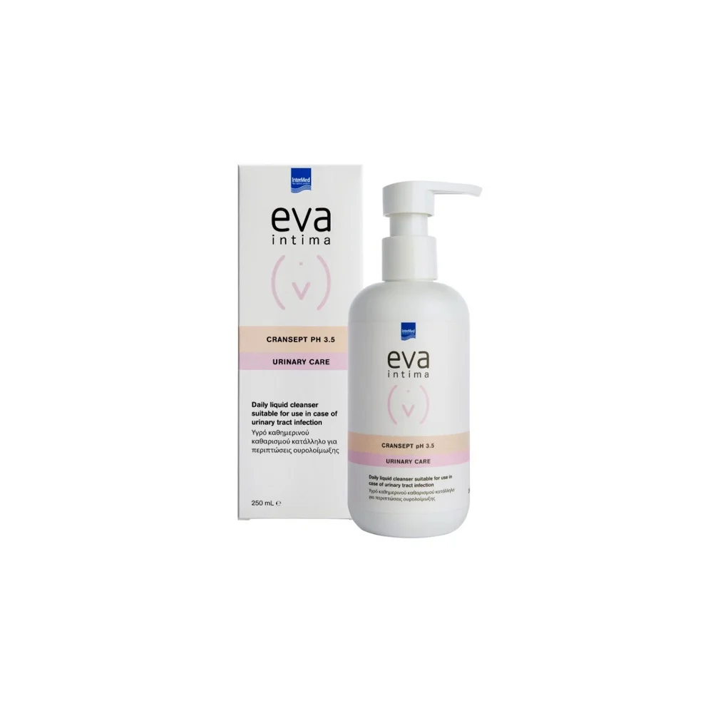 InterMed Eva Intima Cransept PH3.5 Urinary Care Υγρό Καθημερινού Καθαρισμού Ευαίσθητης Περιοχής Κατάλληλο Για Περιπτώσεις Ουρολοίμωξης 250ml