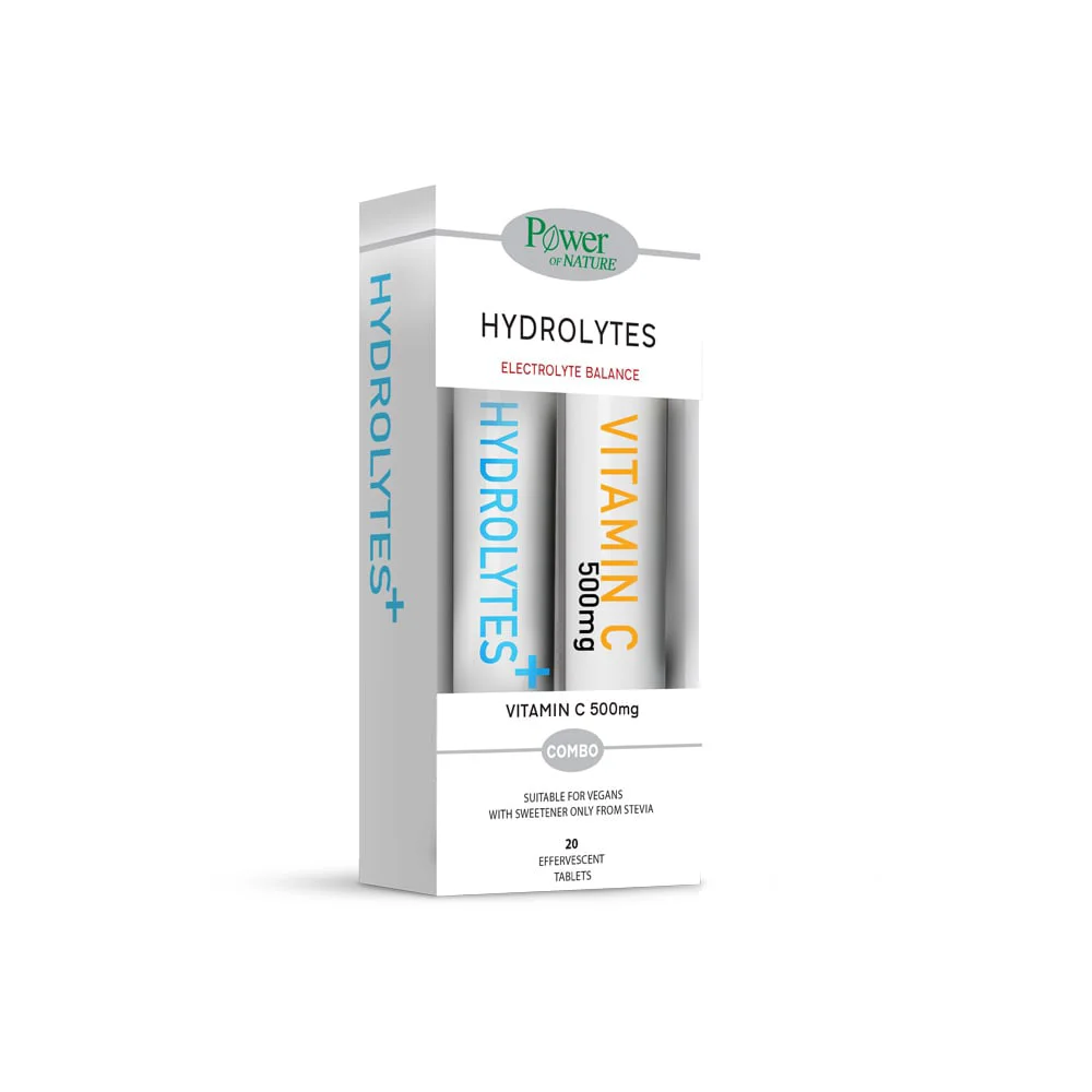 Power Health Promo (1+1 Δώρο) Hydrolytes 20 ταμπλέτες & Δώρο Vitamin C 500mg 20 ταμπλέτες