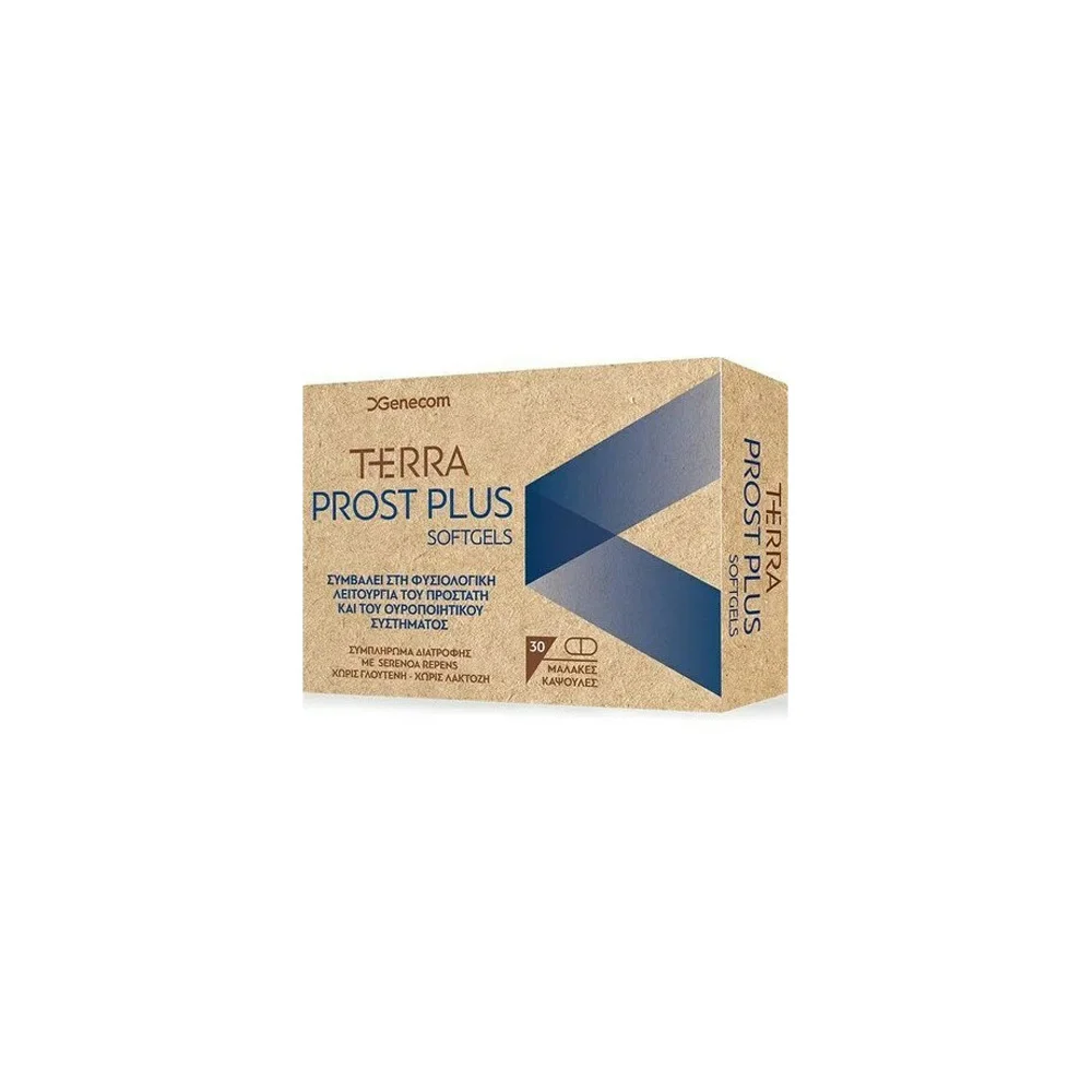 Genecom Terra Prost Plus Συμπλήρωμα Διατροφής Για Την Καλή Υγεία Του Προστάτη Με Serenoa Repens 30 κάψουλες