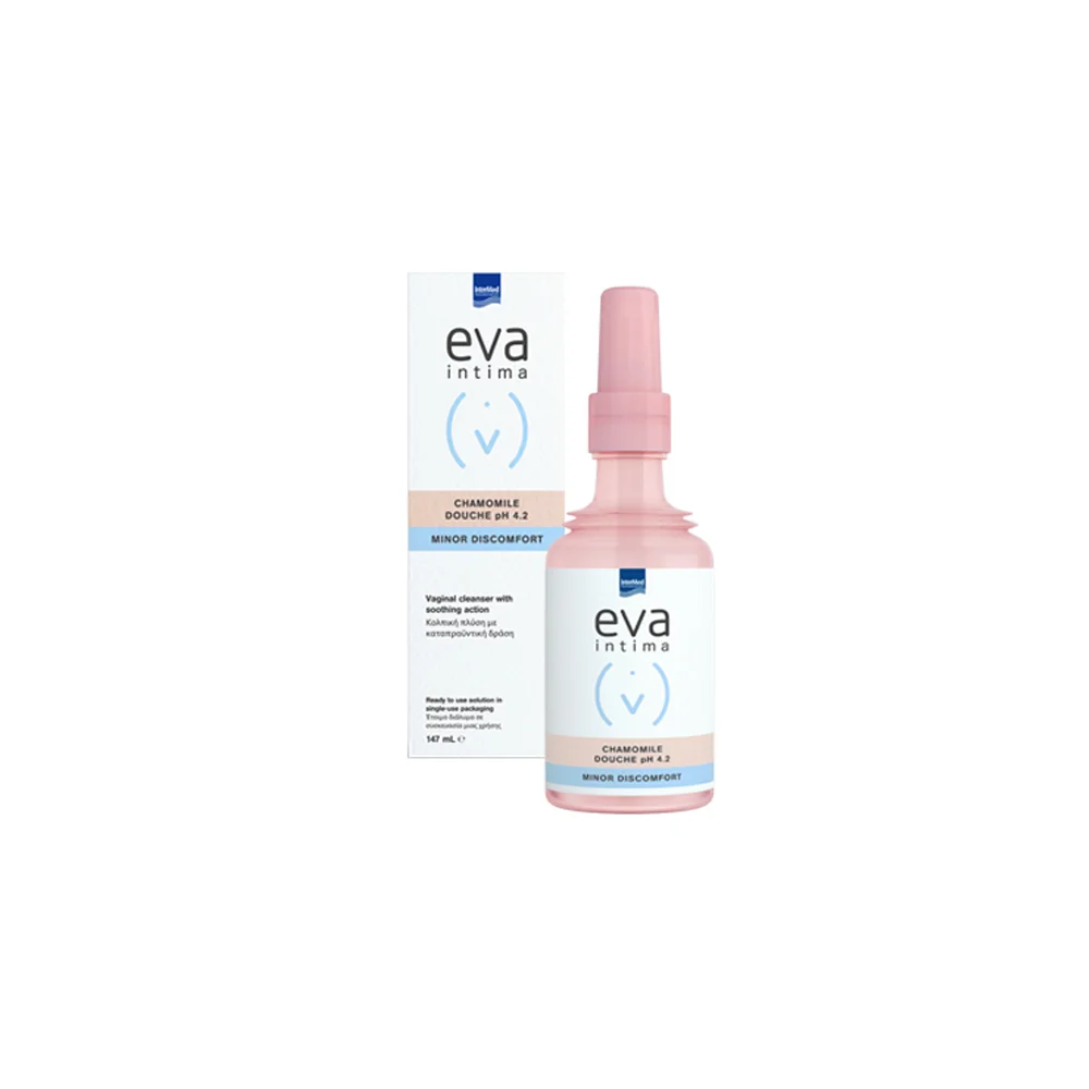 InterMed Eva Intima Chamomile Douche pH4.2 Minor Discomfort Κολπική Πλύση Mε Καταπραϋντική Δράση 147ml