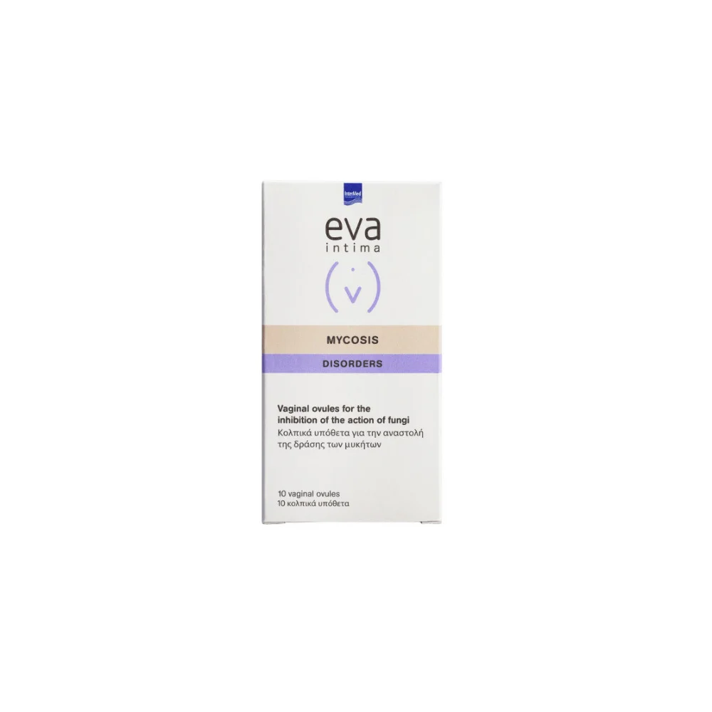 InterMed Eva Intima Mycosis Disorders Κολπικά Υπόθετα Για Μυκητιασικές Λοιμώξεις της Ευαίσθητης Περιοχής 10 κολπικά υπόθετα