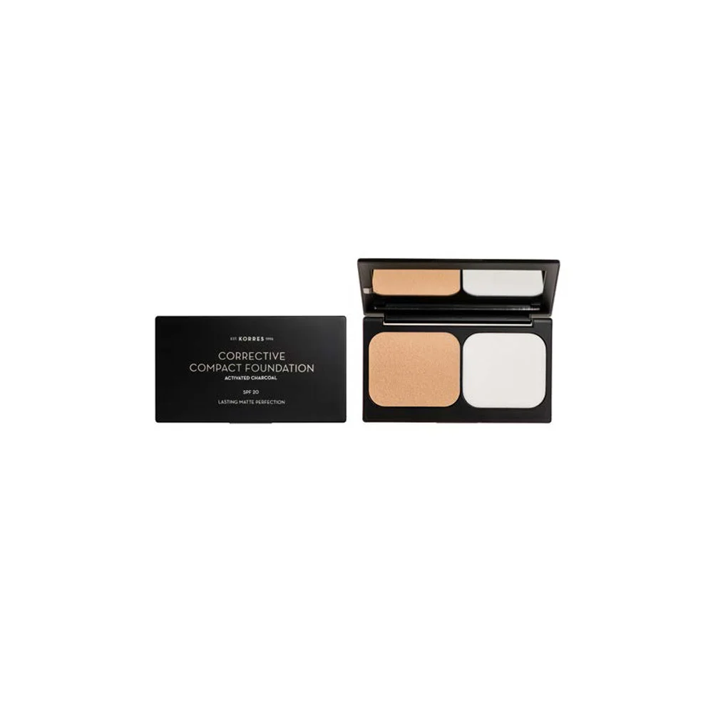 Korres Corrective Compact Foundation Activated Charcoal ACCF3 SPF20 9.5gr