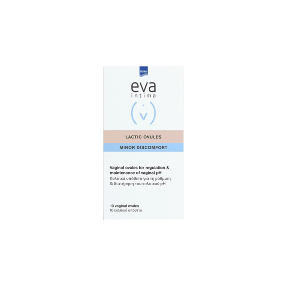 InterMed Eva Intima Lactic Ovules Κολπικά Υπόθετα Με Αλόη & Χαμομήλι 10 κολπικά υπόθετα