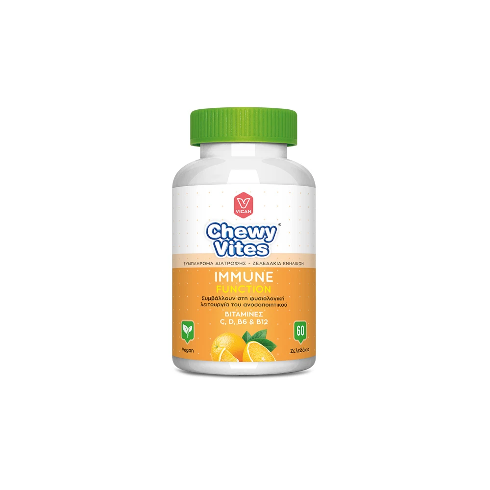 Chewy Vites Immune Function Vitamin C D B6 & B12 Πολυβιταμίνη Ενηλίκων Για Ενίσχυση Ανοσοποιητικού Σε Ζελεδάκια 60 ζελεδάκια ενηλίκων