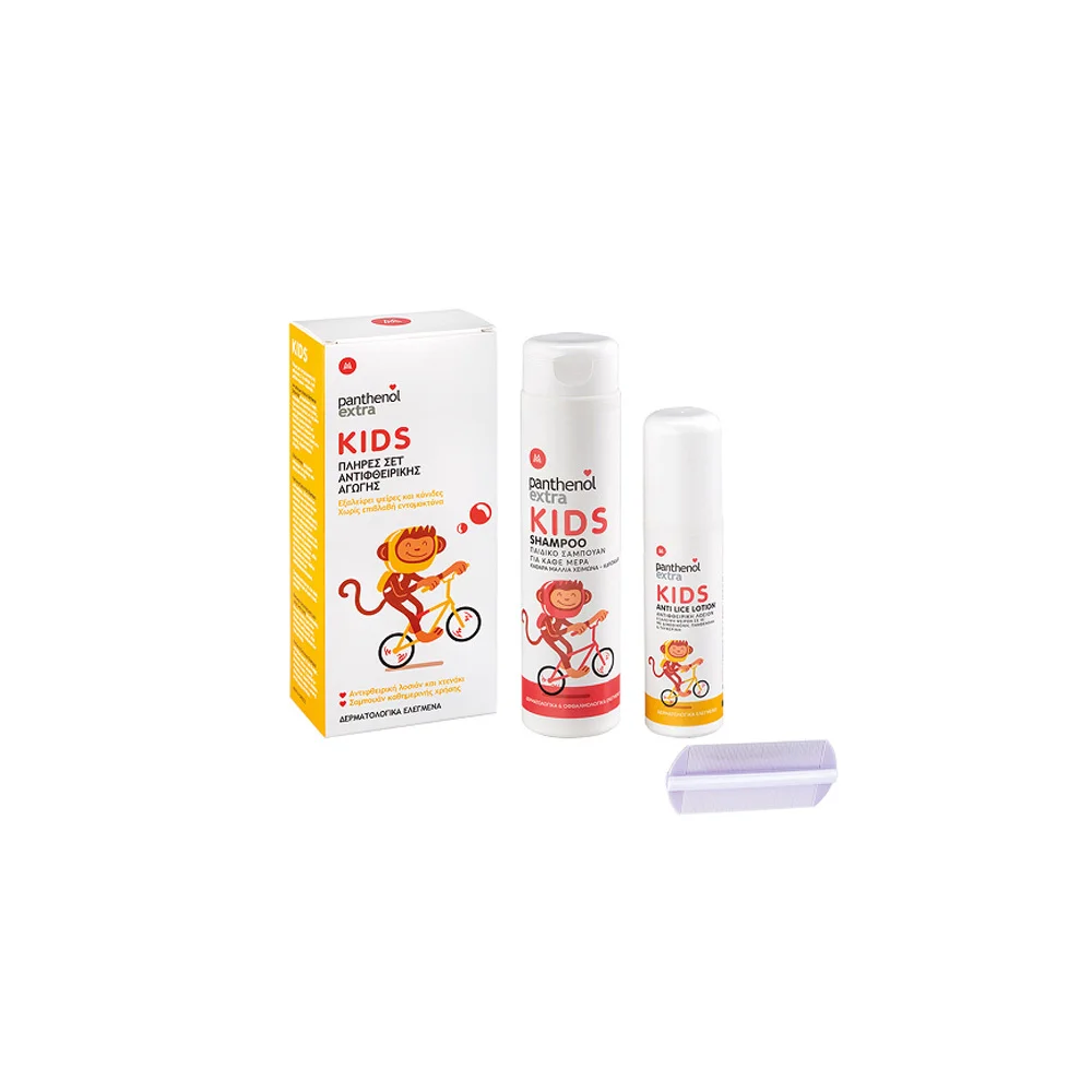 Medisei Promo Panthenol Extra Anti-lice Lotion 125ml + Comb 1 piece + Daily Shampoo 300ml