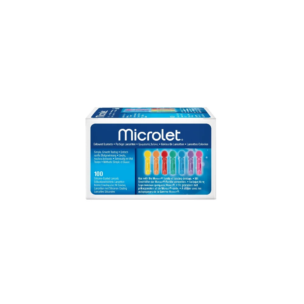 Microlet Bελόνες Σακχάρου Χρωματιστές 100 τεμάχια