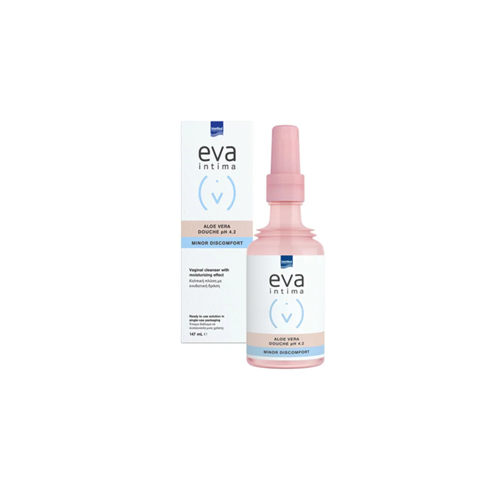 InterMed Eva Intima Aloe Vera Douche pH4.2 Minor Discomfort Κολπική Πλύση Με Ενυδατική Δράση 147ml