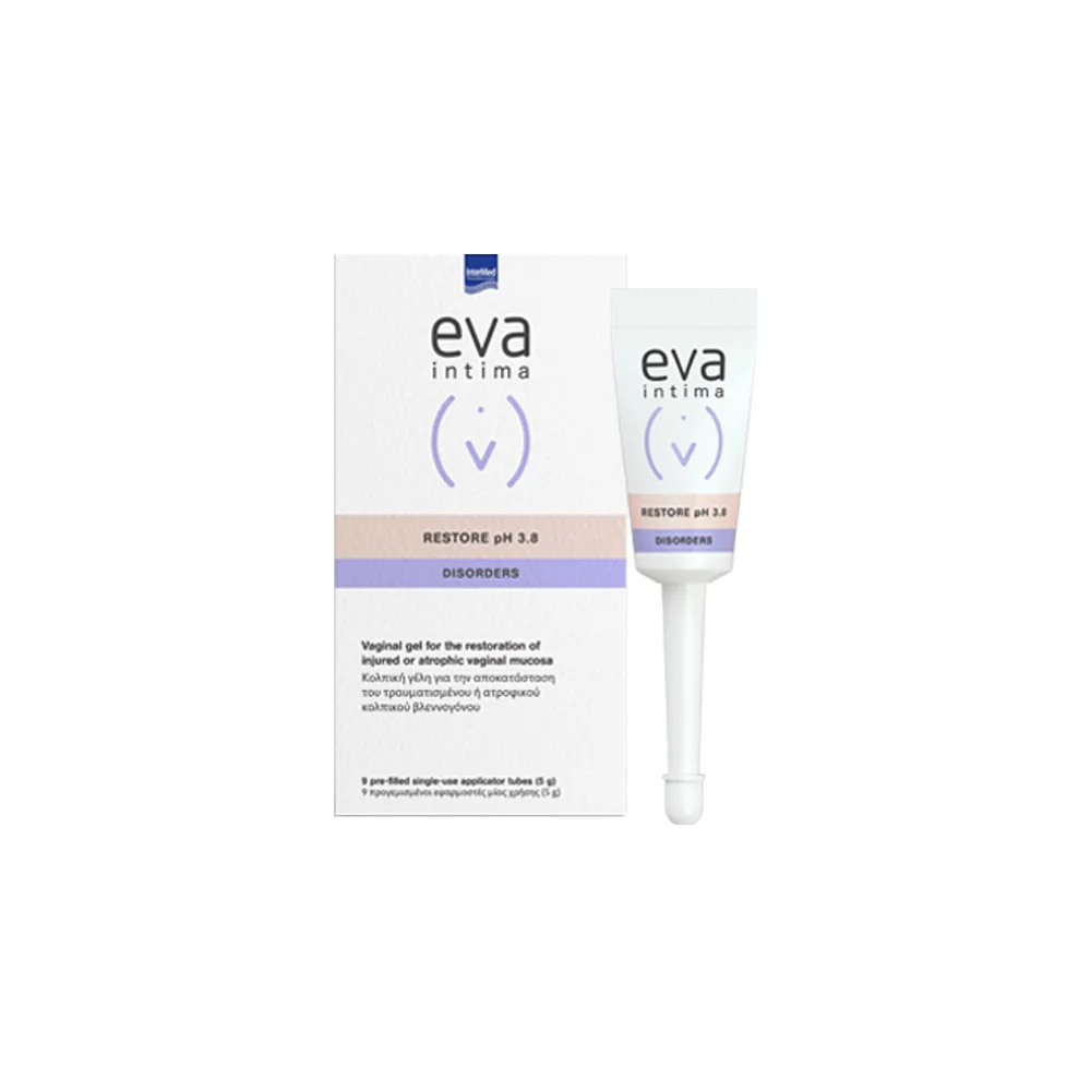 InterMed Eva Intima Restore Κολπική Γέλη Mε Υαλουρονικό Οξύ pH3.8 9 σωληνάρια