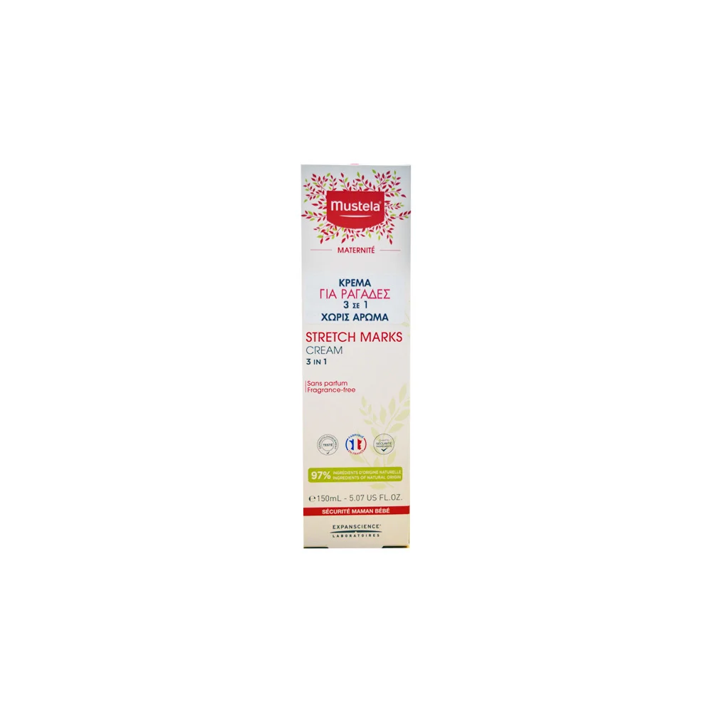 Mustela Stretch Marks Cream Κρέμα Κατά Tων Ραγάδων Χωρίς Άρωμα 150ml