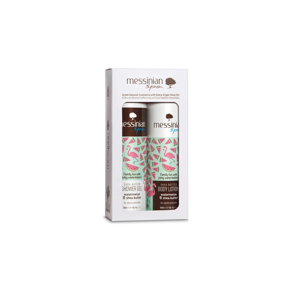 Messinian Spa Promo Watermelon & Shea Butter Shower Gel 300ml & Body Lotion 300ml