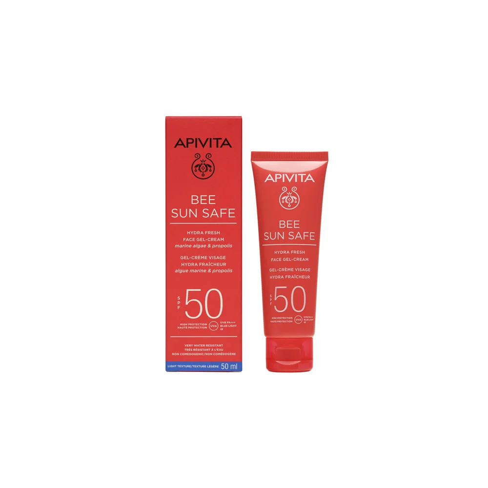 Apivita Bee Sun Safe Hydra Fresh Face SPF50 Ενυδατική Αντηλιακή Κρέμα Gel Προσώπου Ελαφριάς Υφής 50ml