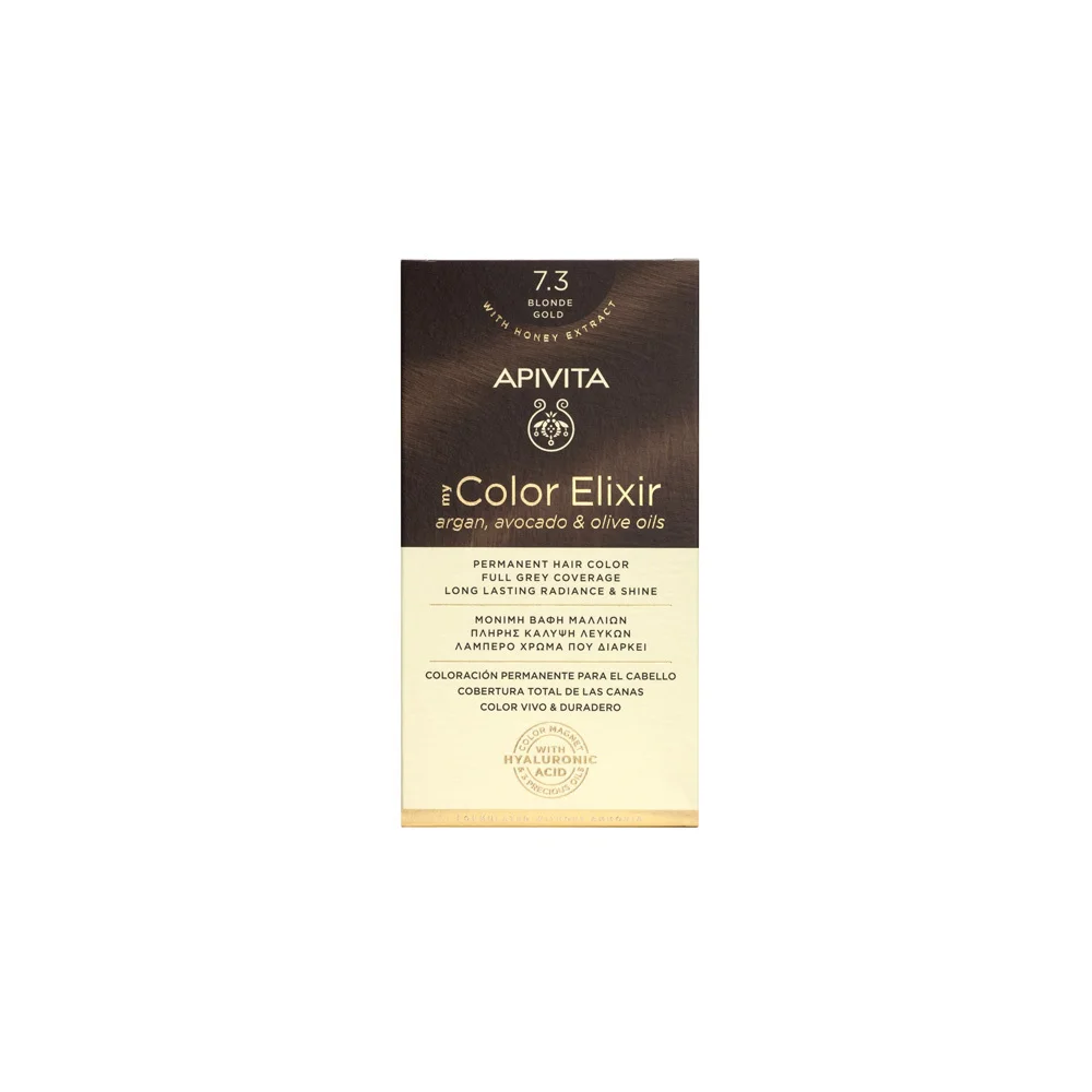 Apivita My Color Elixir Permanent Hair Color Νο 7.3 Blonde Gold 1 piece