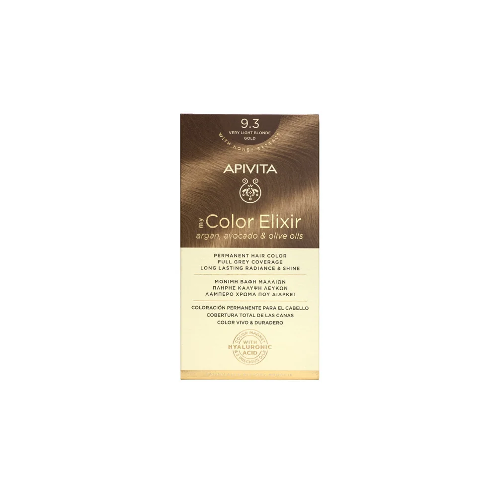 Apivita My Color Elixir Permanent Hair Color Νο 9.3 Very Light Blonde Gold 1 piece
