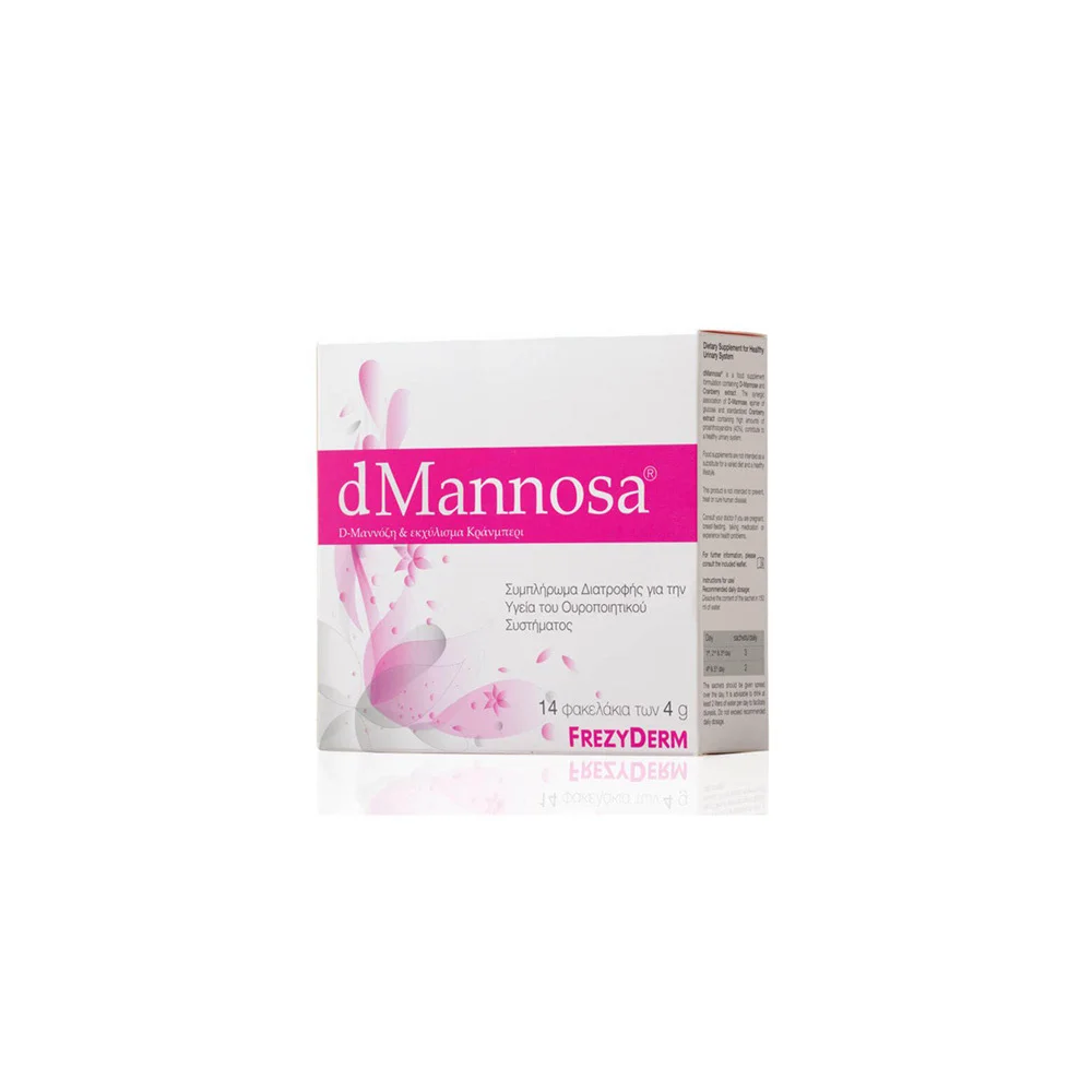 Frezyderm dMannosa D-Μαννόζη & Εκχύλισμα Κράνμπερι Για Την Υγεία Του Ουροποιητικού Συστήματος 14x4gr