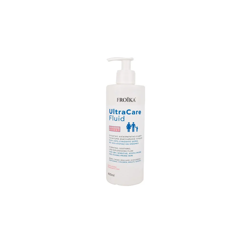 Froika Ultracare Fluid Unscented Moisturizing Soothing Light Emulsion For Very Dry & Sensitive Skin With Tendency to Atopy & Itching 400ml