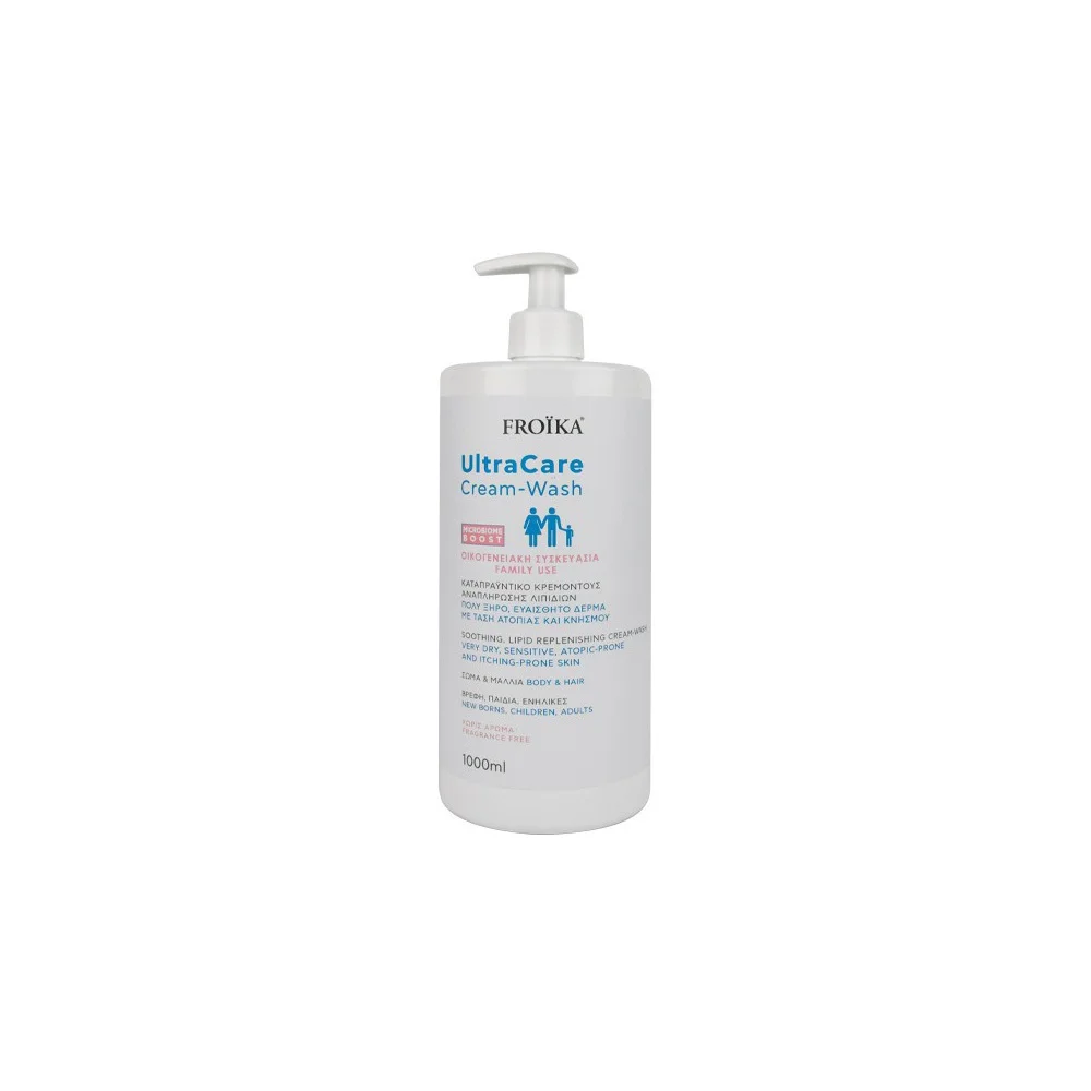 Froika Ultracare Cream Wash Soothing Lotion For Very Dry & Sensitive Skin With Atopic & Itching Tendency 1000ml