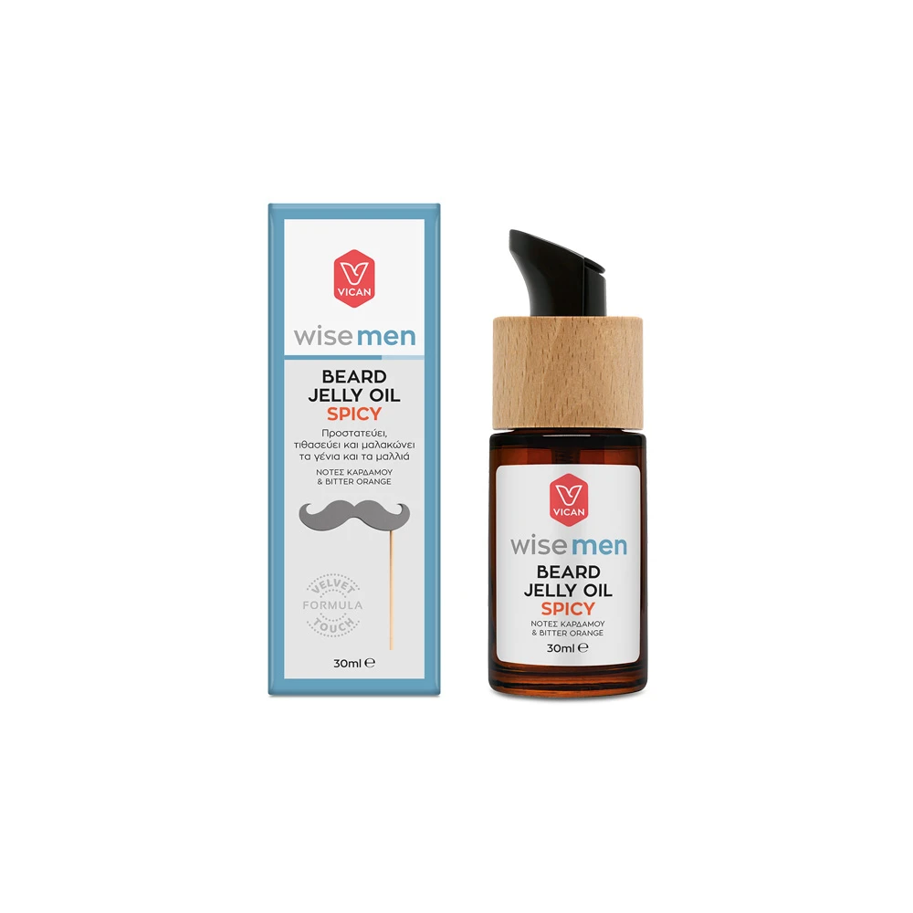 Wise Men Beard Jelly Oil Spicy Λάδι Σε Μορφή Gel Για Γένια & Μαλλιά 30ml