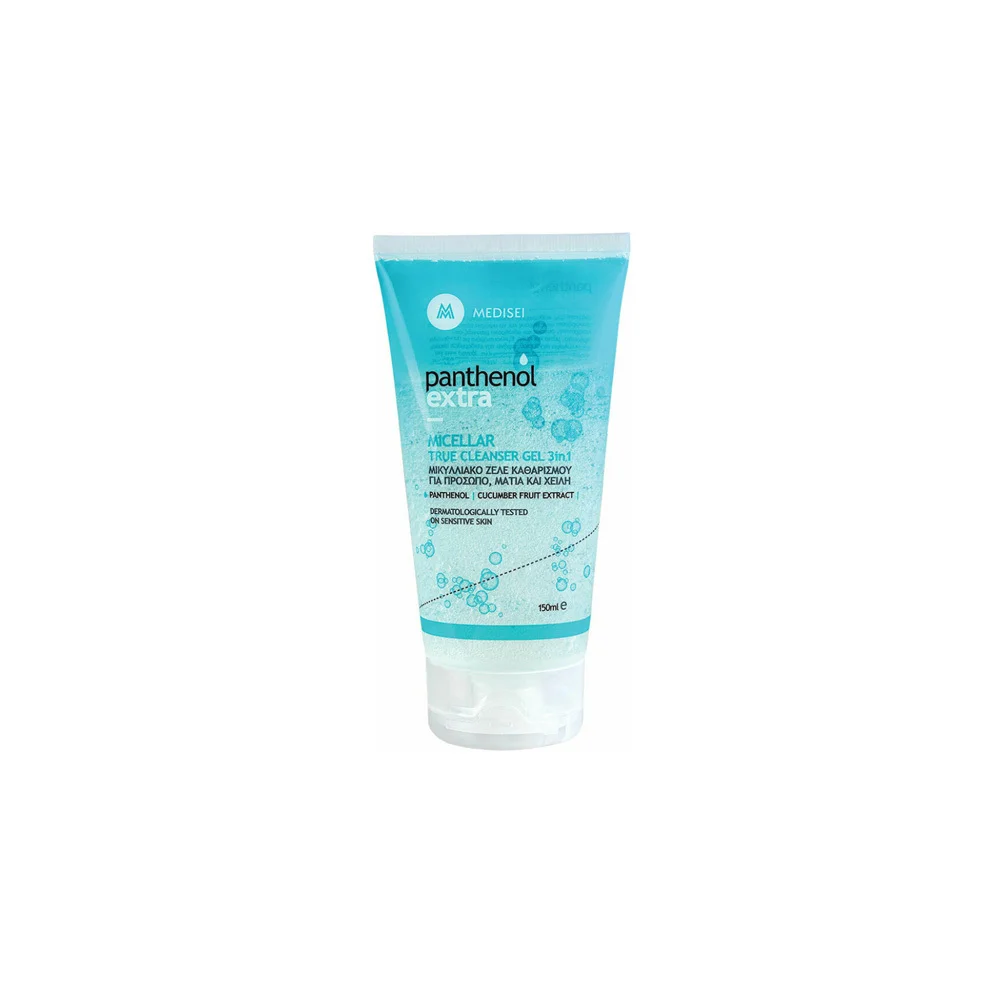 Panthenol Extra Micellar True Cleanser Gel 3 In 1 Ζελέ Καθαρισμού Για Πρόσωπο Μάτια & Χείλη 150ml