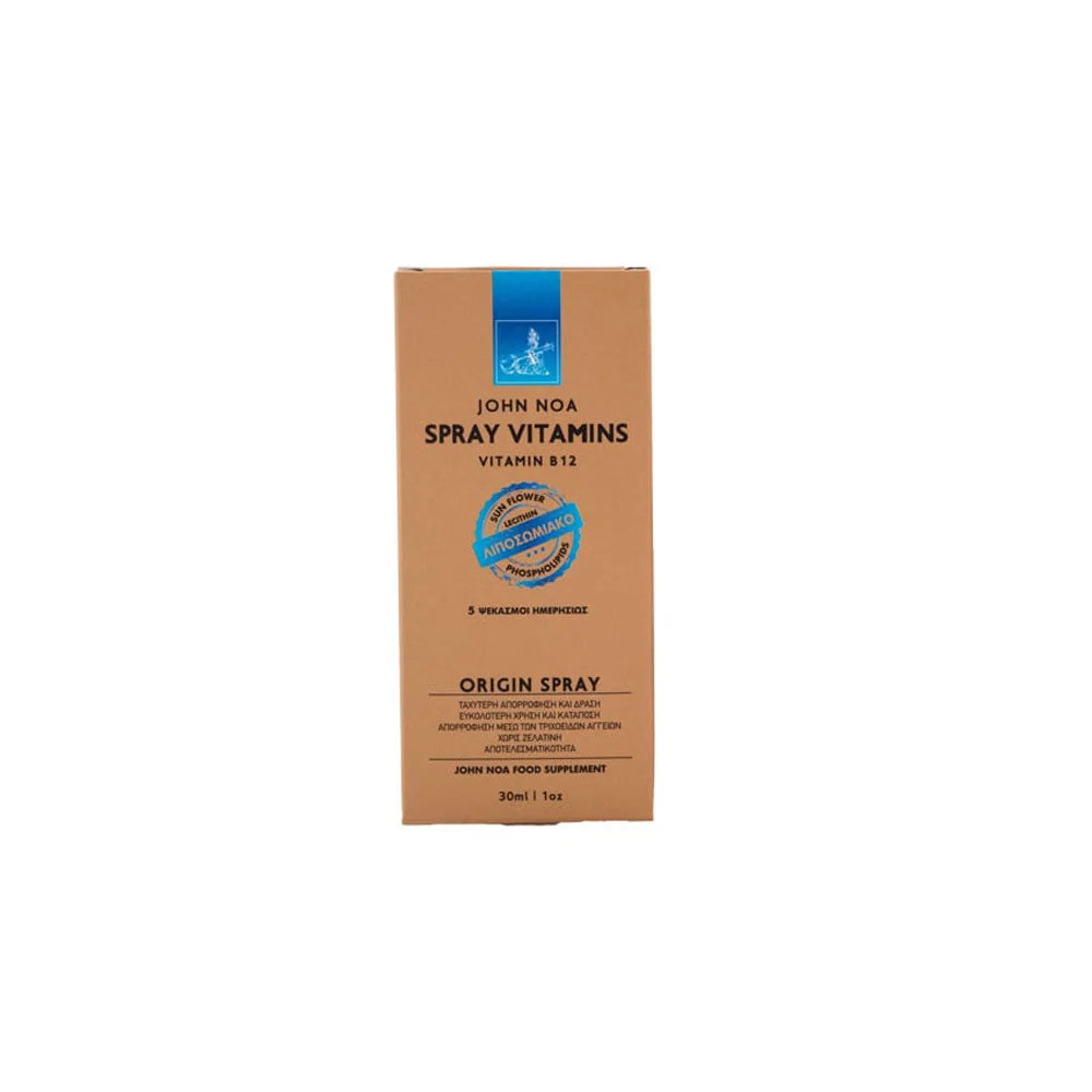 John Noa Origin Spray Vitamin B12 Συμπλήρωμα Διατροφής Για Την Καλή Λειτουργία Του Νευρικού Συστήματος Σε Μορφή Σπρει 30ml