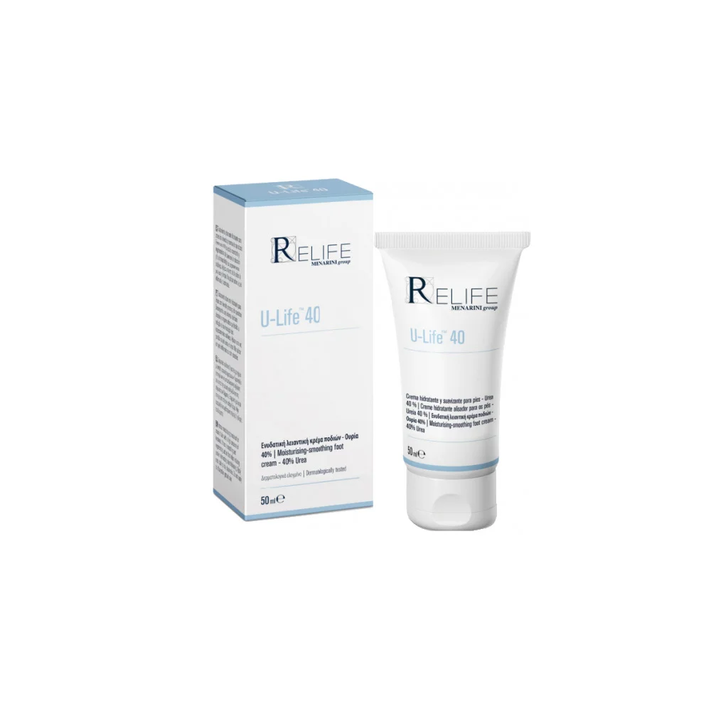 Menarini Relife U-Life 40 Moisturising & Smoothing Foot Cream Ενυδατική & Καταπραϋντική Κρέμα Ποδιών 50ml