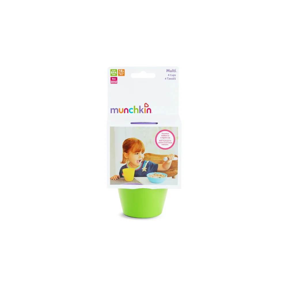 Munchkin Modern Multi Cups Σετ Από 4 Πολύχρωμα Ποτήρια 1 τεμάχιο