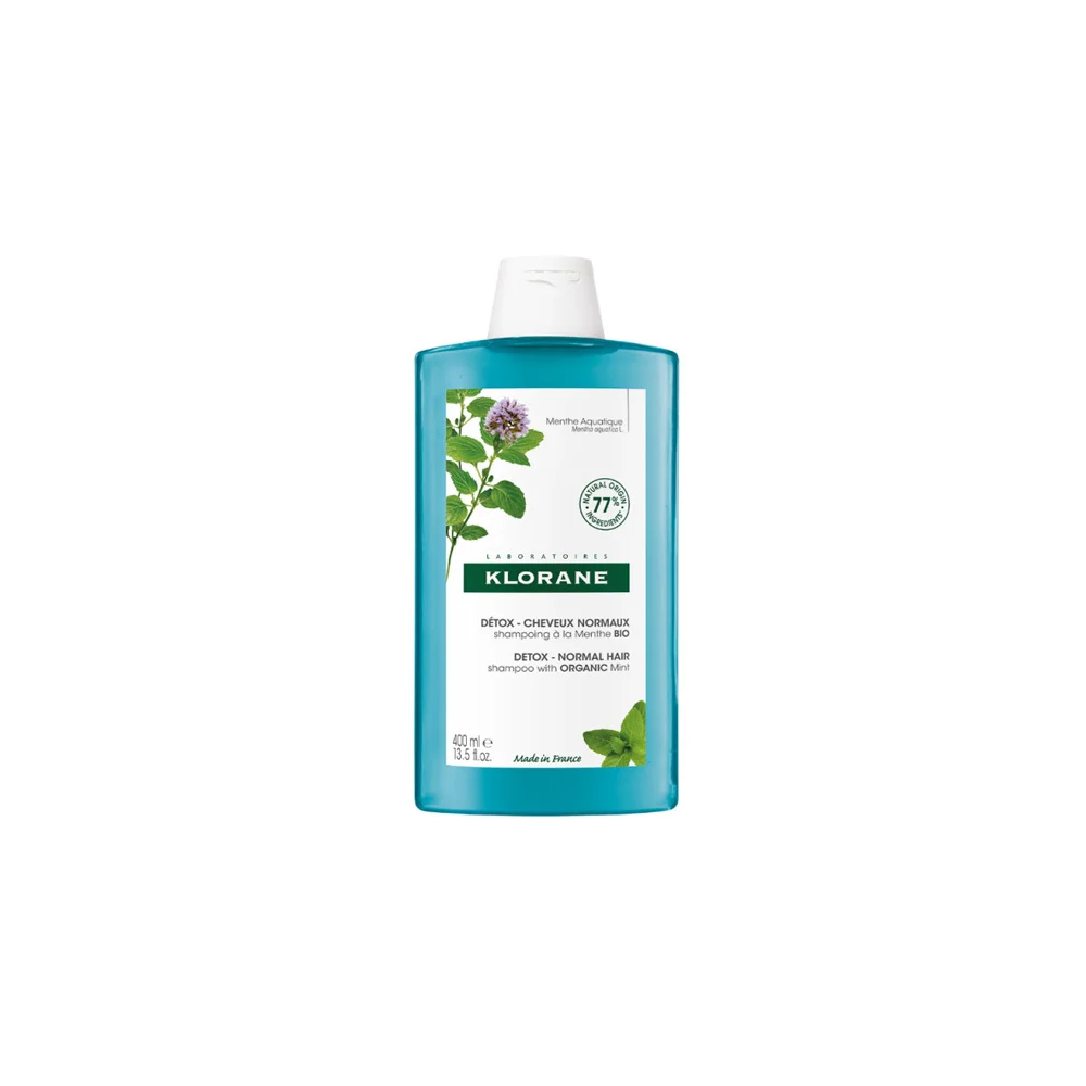 Klorane Aquatique Menthe Shampoo Σαμπουάν Για Μαλλιά Εκτεθειμένα Στην Ρύπανση 400ml