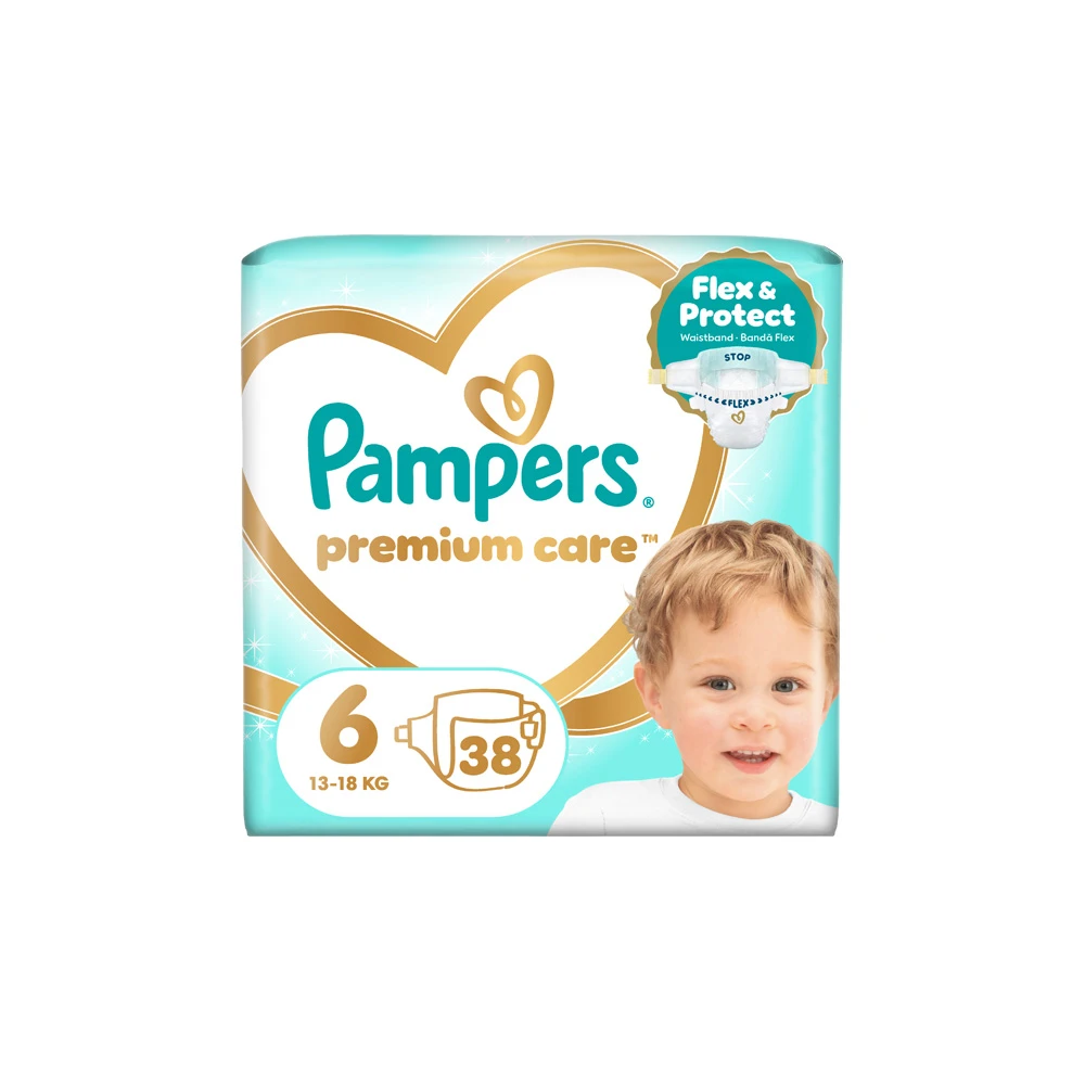 Pampers Premium Care Diapers Size 6 (13-18kg) 38 Nappies