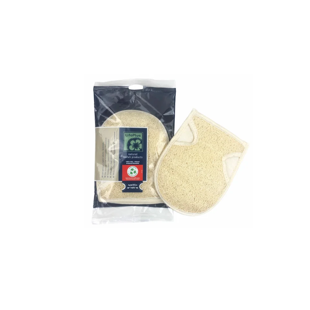 LifoPlus Bathroom Loofah Glove Amphidexio 100% Bio & Vegan 1 piece