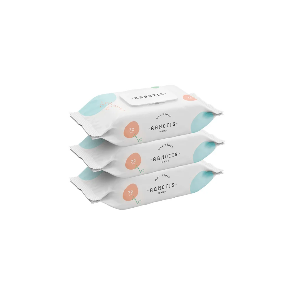 Agnotis Promo (2+1 Gift) Baby Wet Wipes Baby Wipes 3x70 pieces