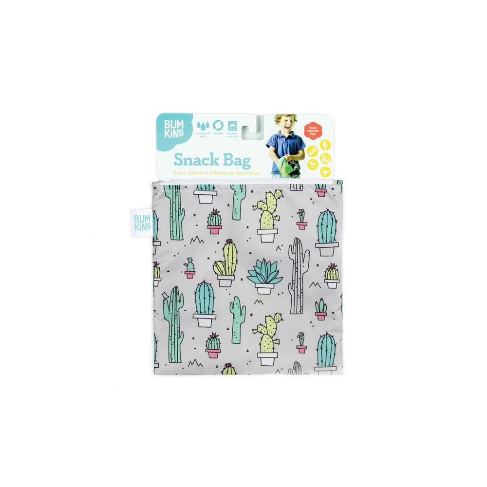Bumkins Large Snack Bag Cacti Fabric Bag 1 piece