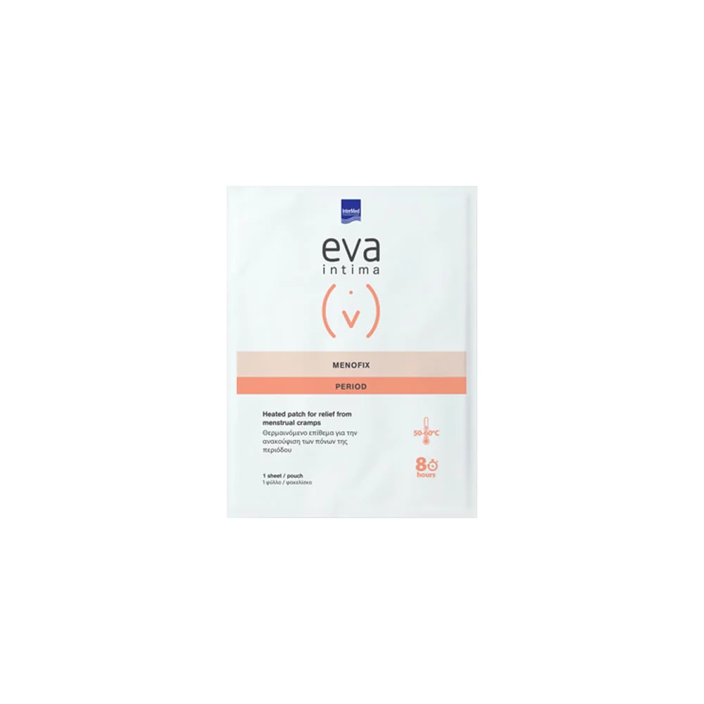 InterMed Eva Intima MenoFix Patch New Θερμαινόμενο Επίθεμα Για Την Ανακούφιση Των Πόνων Της Περιόδου 1 τεμάχιο