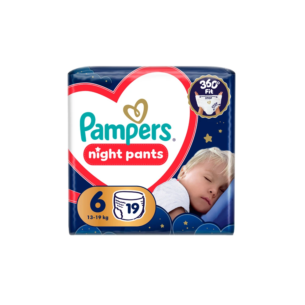Pampers Night Nappy Pants Size 6 (13-19kg) 19 nappies
