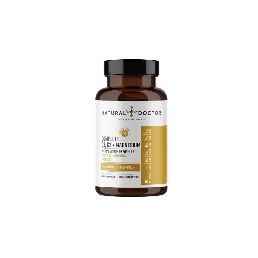 Natural Doctor Complete D3 K2 & Magnesium Συμπλήρωμα Διατροφής Με D3 K2 & Μαγνήσιο 60 φυτικές κάψουλες