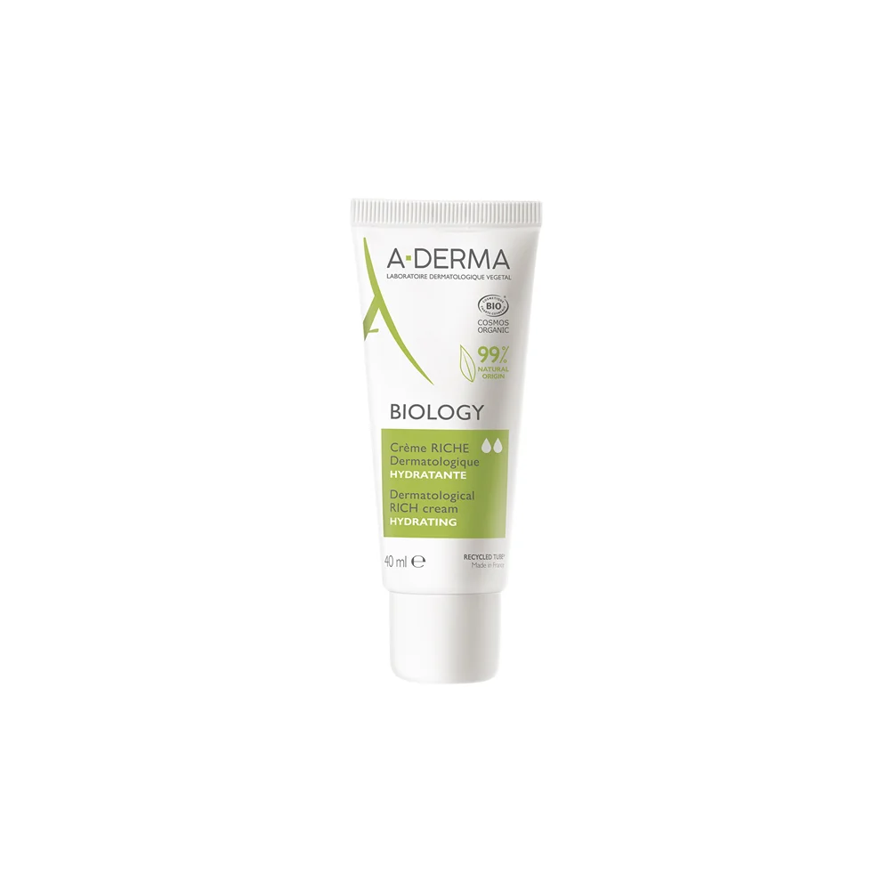 A-Derma Biology Moisturizing Cream With Rich Texture For Fragile Skin 40ml