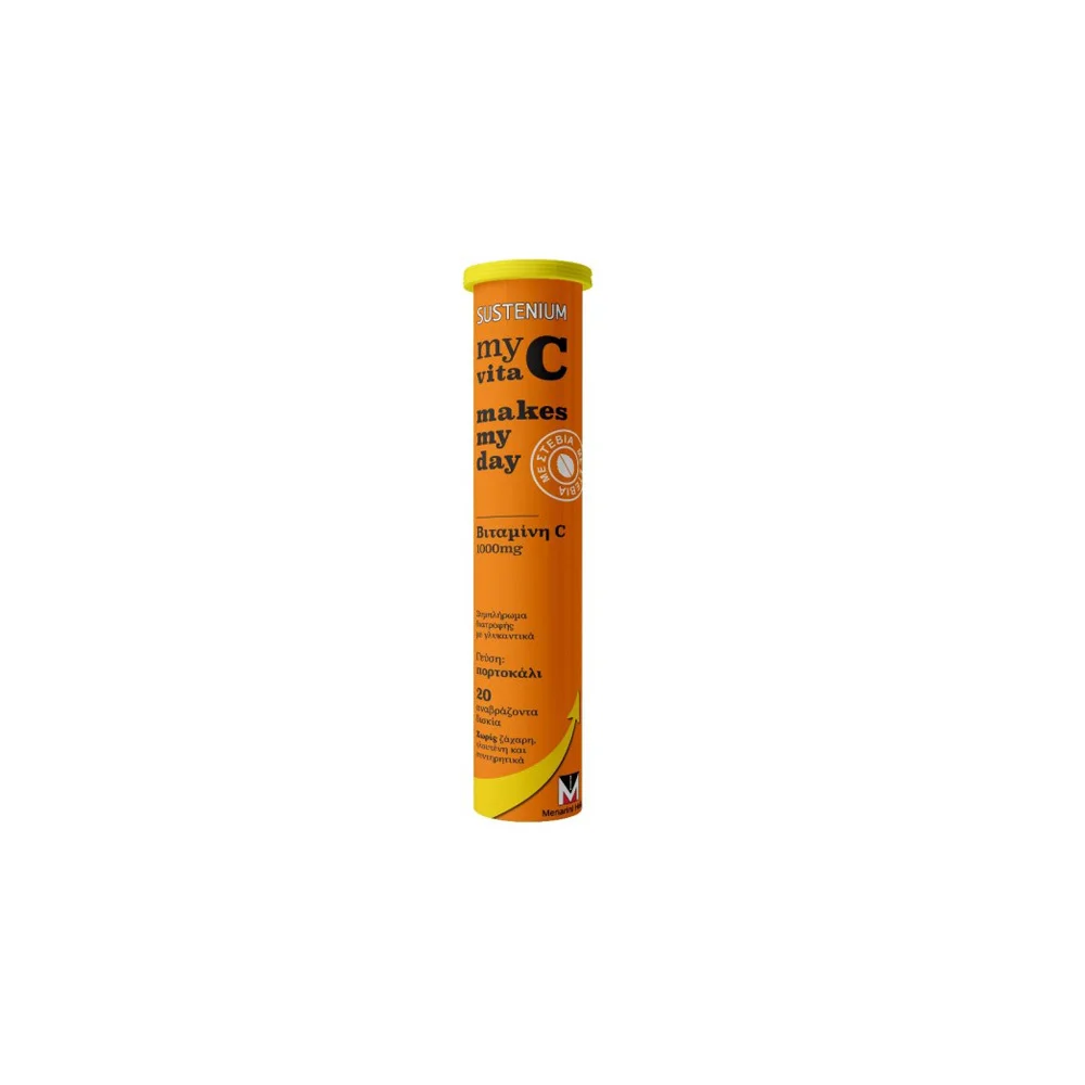 Menarini Sustenium My Vita C Makes My Day Vitamin C 1000mg Flavored Orange 20 Eff.tabs