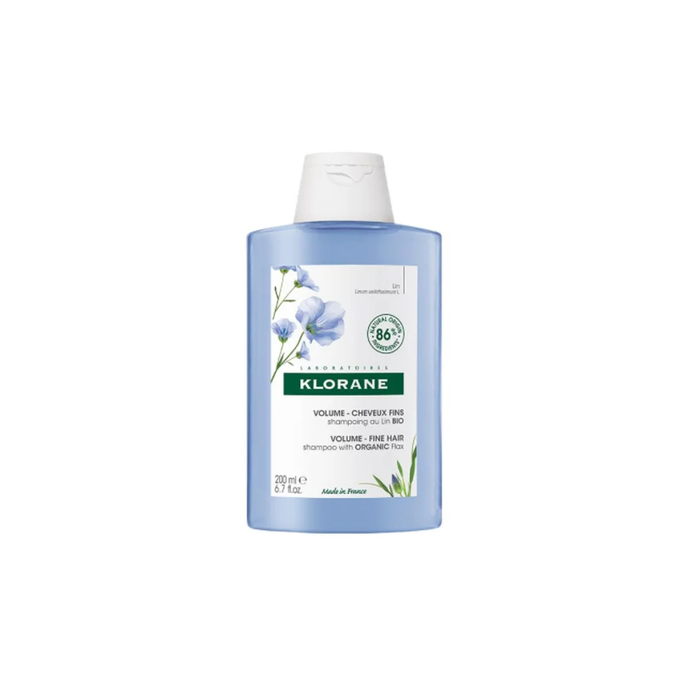 Klorane Linum Shampoo Σαμπουάν Για Όγκο Με Ίνες Λιναριού 200ml
