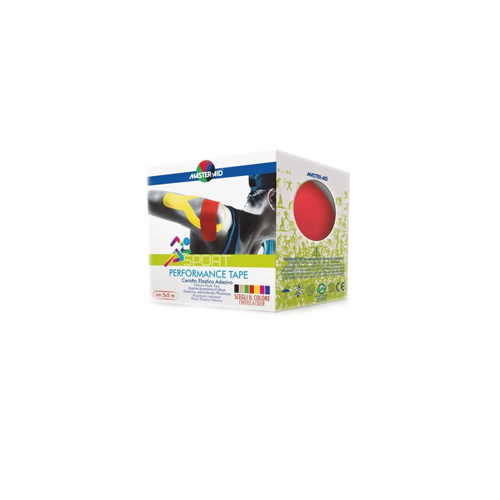 Master Aid Performance Tape 5x5cm Αυτοκόλλητο Ελαστικό Επίθεμα Ροζ 1 τεμάχιο