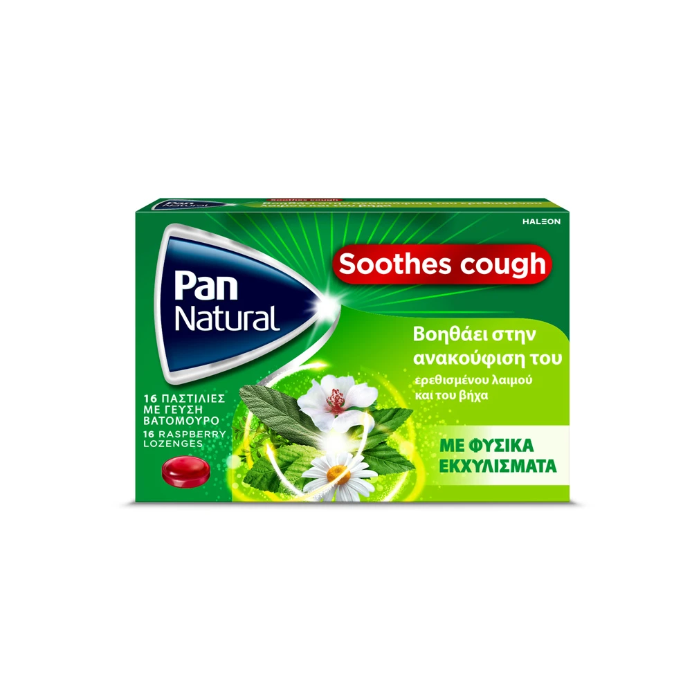 Pan Natural Sore Throat Pastilles 16 pieces