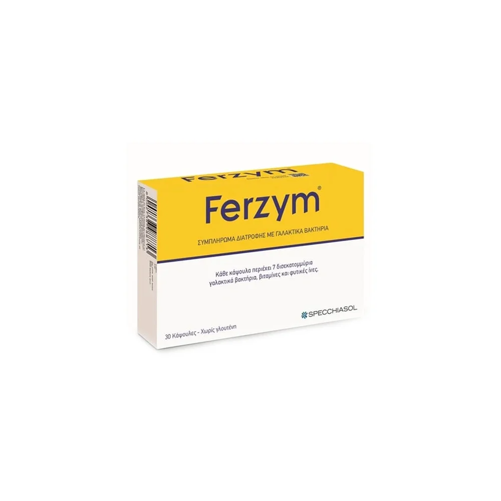 Specchiasol Ferzym Συμπλήρωμα Διατροφής Με Γαλακτικά Βακτήρια 30 κάψουλες