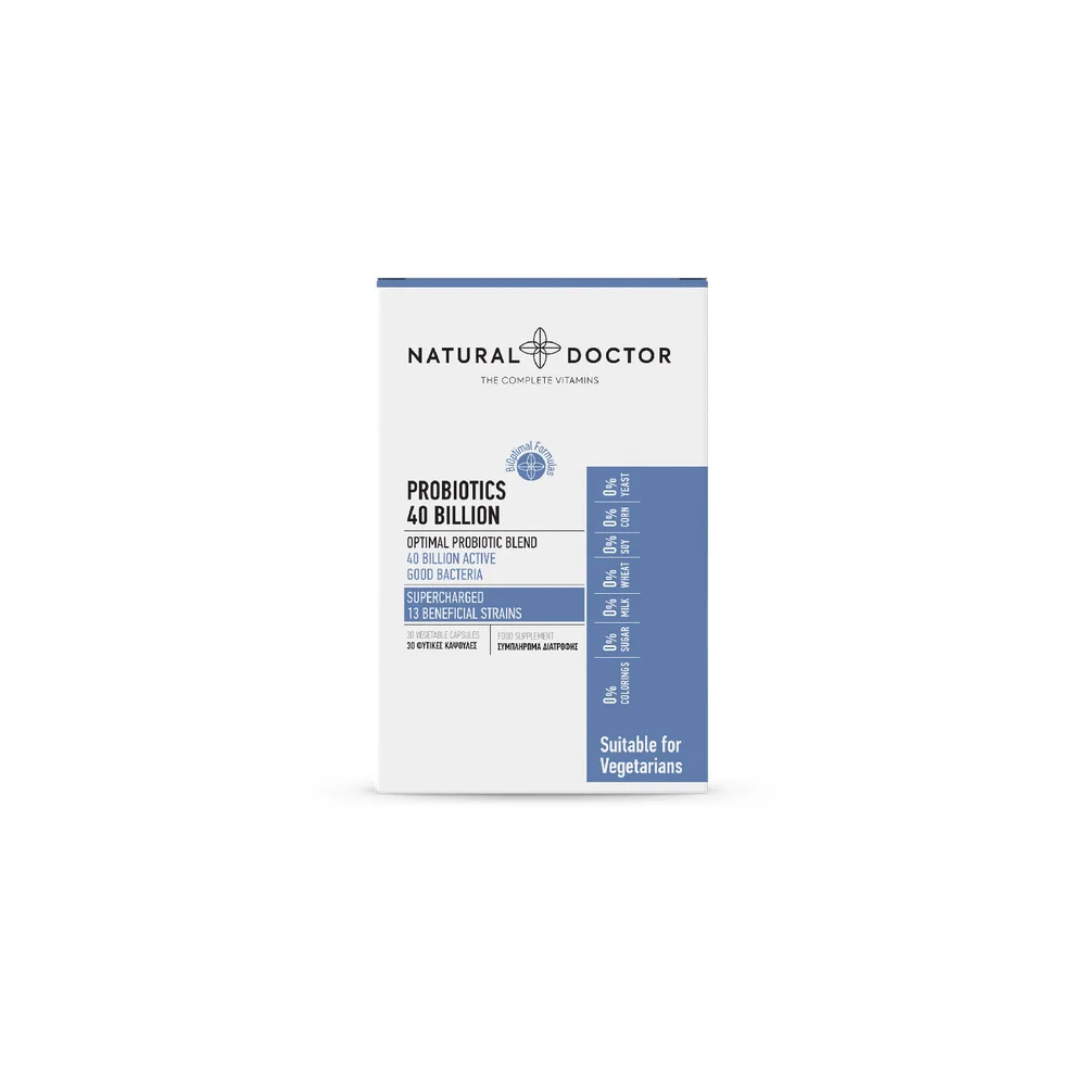 Natural Doctor Probiotics 40 Billion Συμπλήρωμα Διατροφής Προβιοτικών 30 φυτικές κάψουλες