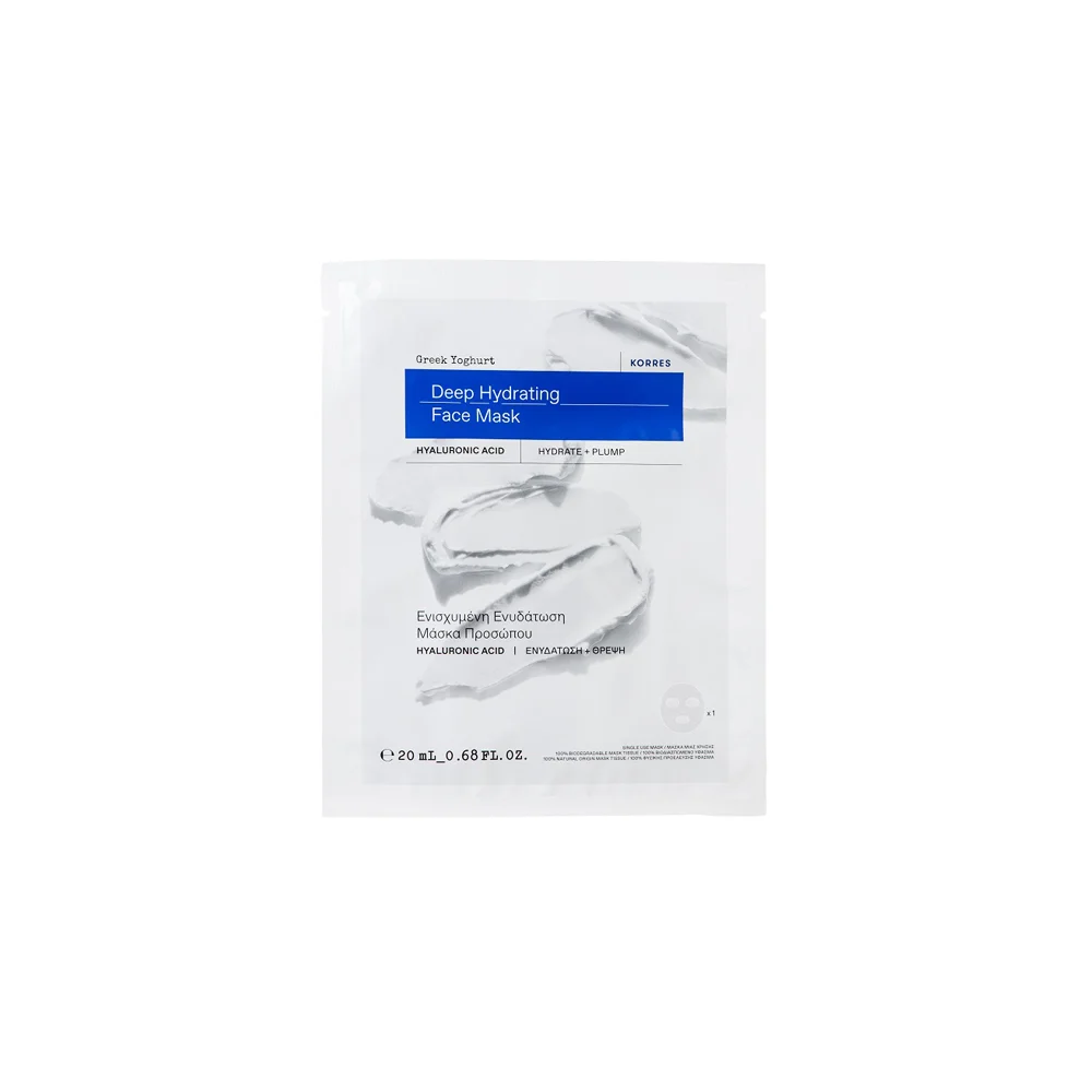 Korres Greek Yoghurt Deep Hydrating Face Mask Μάσκα Προσώπου Με Γιαούρτι Για Ενισχυμένη Ενυδάτωση & Θρέψη 20ml
