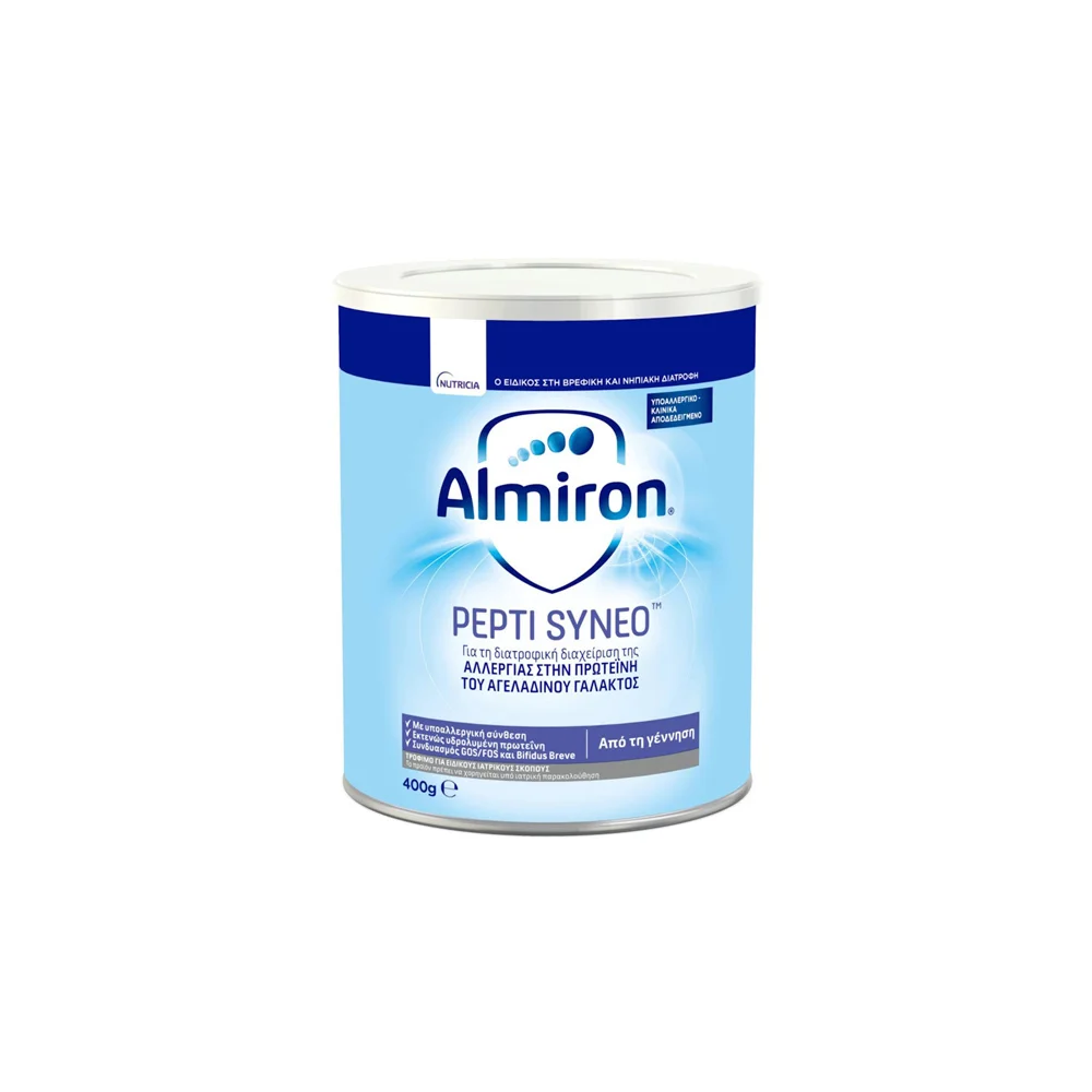 Nutricia Almiron Pepti Syneo Γάλα Για Αλλεργίες Στην Πρωτεΐνη Του Γάλακτος 0+ Μηνών 400gr
