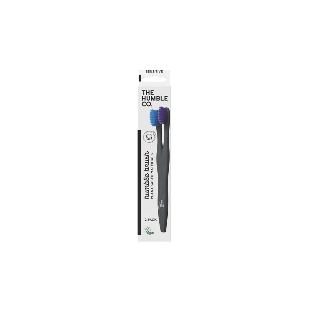 The Humble Co. Plant Based Toothbrush Mix Sensitive Οδοντόβουρτσα Ενηλίκων Από Φυτικά Συστατικά 2 τεμάχια