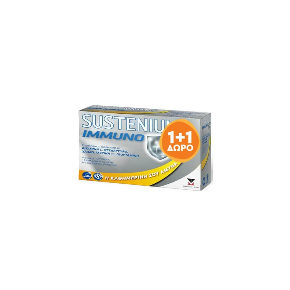 Menarini Promo (1 + 1 Gift) Sustenium Immuno With Orange Flavor 2x14 sachets