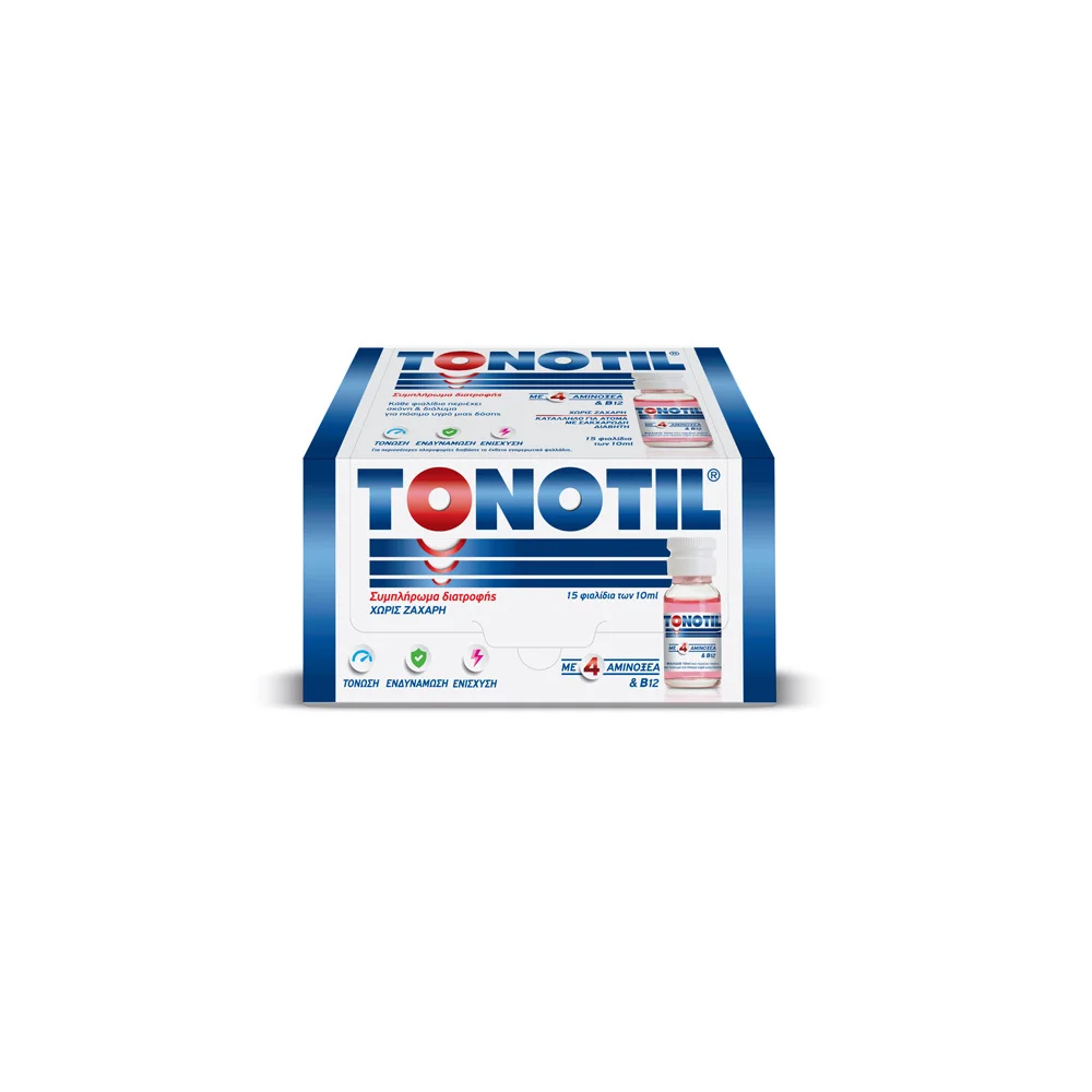 Tonotil 4 Αμινοξέα & B12 Πόσιμο Συμπλήρωμα Διατροφής 15x10ml