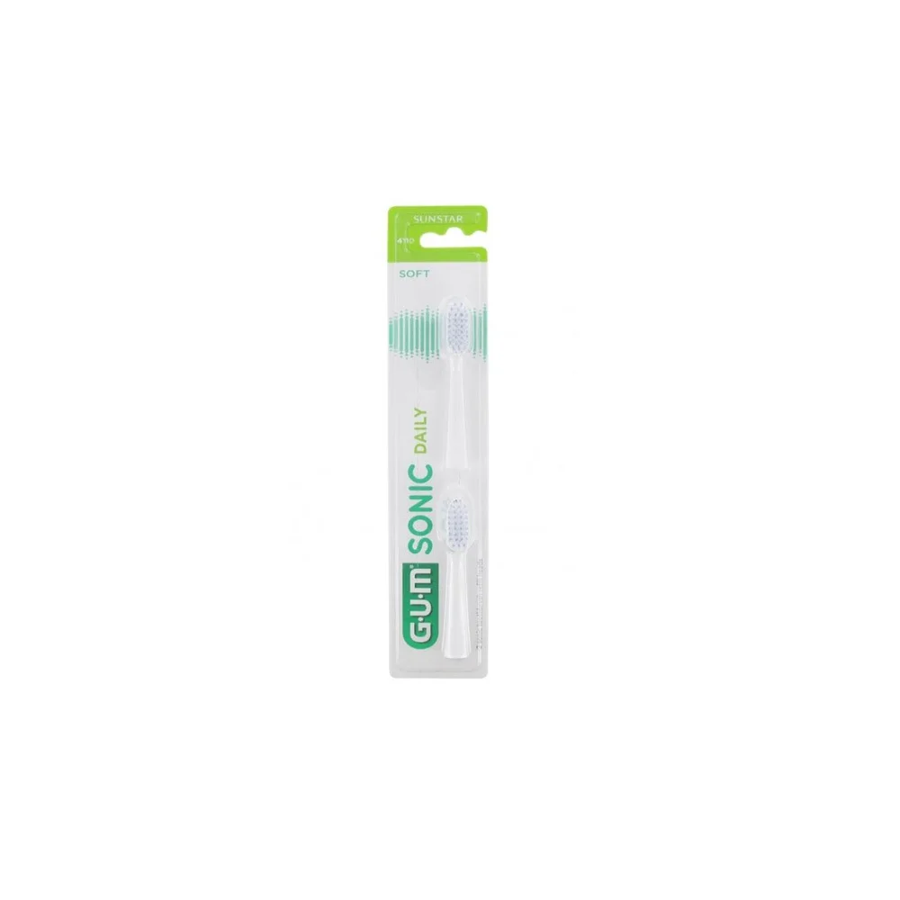 Gum Sonic Daily Soft 4110 Spare Heads White 2 pieces
