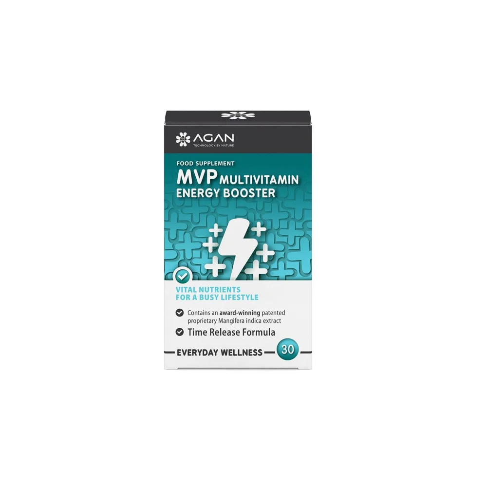 Agan MVP Multivitamin Energy Booster Συμπλήρωμα Διατροφής Mε Βιταμίνες Μέταλλα & Ιχνοστοιχεία Για Ενέργεια 30 ταμπλέτες